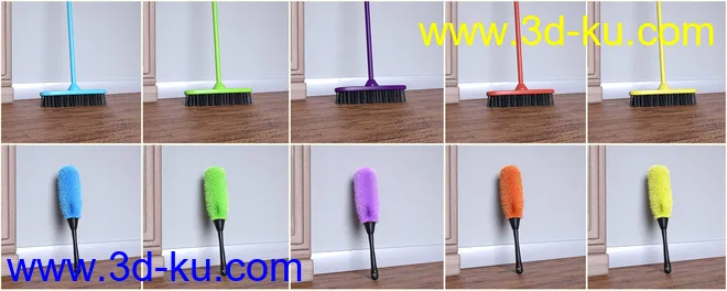 Z Cleaning Props and Poses for Genesis 3 and 8 Female模型的图片3