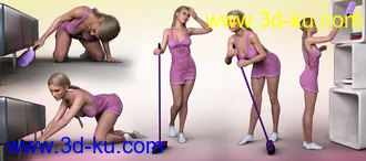 3D打印模型Z Cleaning Props and Poses for Genesis 3 and 8 Female的图片