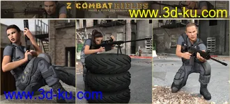 3D打印模型Z Combat Rifles and Poses for Genesis 3 and 8的图片