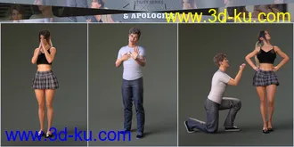3D打印模型Z Excuses and Apologies Poses for Genesis 3 and 8的图片