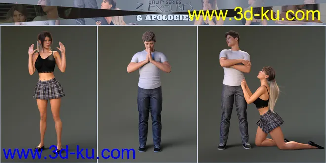 Z Excuses and Apologies Poses for Genesis 3 and 8模型的图片6