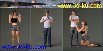3D打印模型Z Excuses and Apologies Poses for Genesis 3 and 8的图片