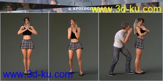 3D打印模型Z Excuses and Apologies Poses for Genesis 3 and 8的图片