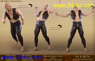 3D打印模型Z Fearless Warrior - Poses and Partials for Genesis 3 & 8 Male的图片