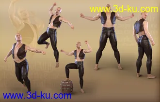 3D打印模型Z Fearless Warrior - Poses and Partials for Genesis 3 & 8 Male的图片