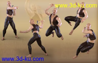 3D打印模型Z Fearless Warrior - Poses and Partials for Genesis 3 & 8 Male的图片