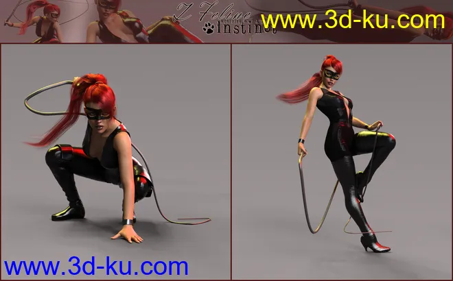 Z Feline Instinct Morphing Whip and Poses模型的图片2