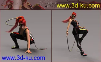 3D打印模型Z Feline Instinct Morphing Whip and Poses的图片