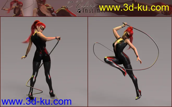 Z Feline Instinct Morphing Whip and Poses模型的图片3