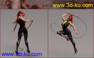 3D打印模型Z Feline Instinct Morphing Whip and Poses的图片