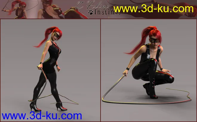 Z Feline Instinct Morphing Whip and Poses模型的图片4