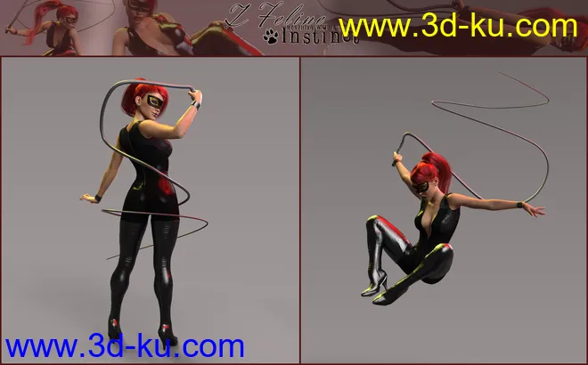 Z Feline Instinct Morphing Whip and Poses模型的图片6