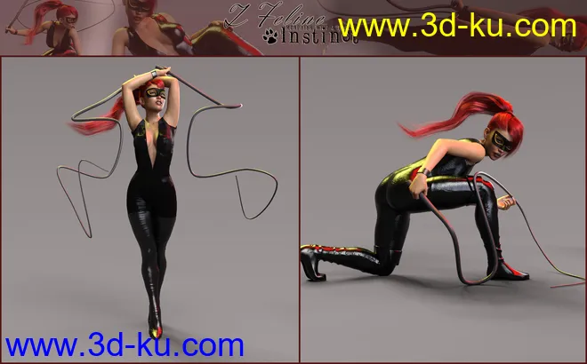 Z Feline Instinct Morphing Whip and Poses模型的图片9