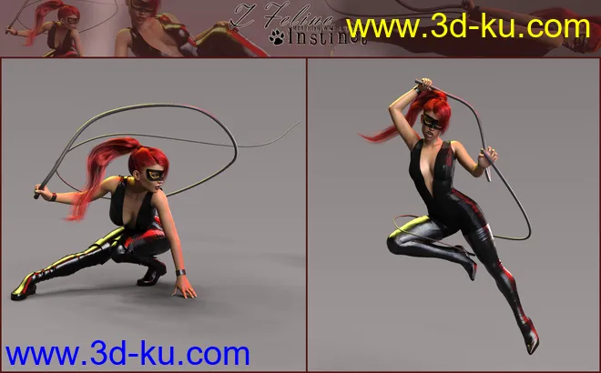 Z Feline Instinct Morphing Whip and Poses模型的图片10