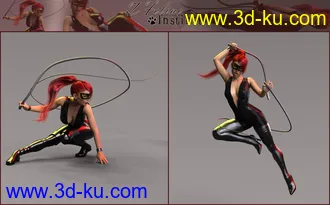 3D打印模型Z Feline Instinct Morphing Whip and Poses的图片