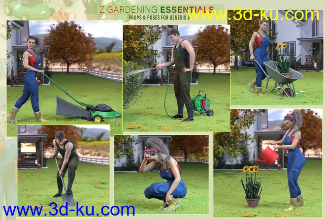 Z Gardening Essentials Props and Poses for Genesis 8模型的图片4