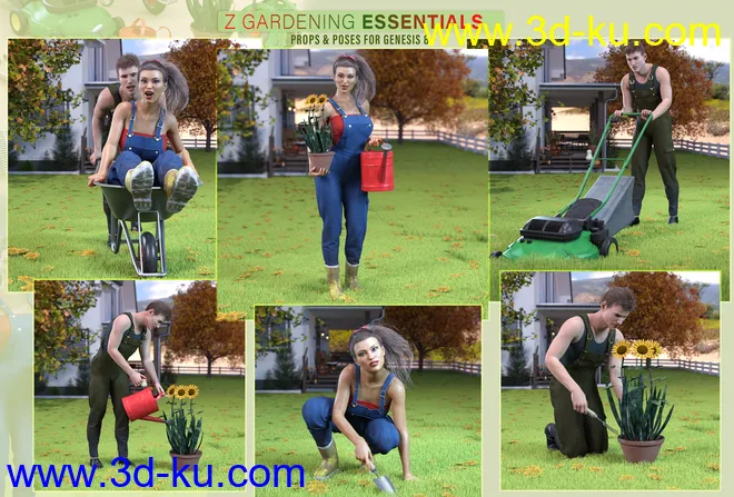 Z Gardening Essentials Props and Poses for Genesis 8模型的图片5