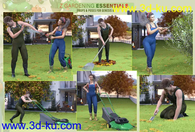 Z Gardening Essentials Props and Poses for Genesis 8模型的图片6