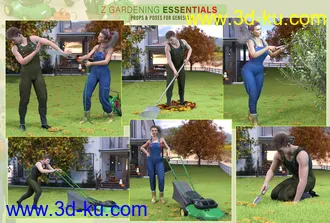 3D打印模型Z Gardening Essentials Props and Poses for Genesis 8的图片