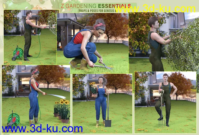 Z Gardening Essentials Props and Poses for Genesis 8模型的图片7