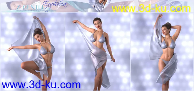 Z Gentle Euphoria Cloth and Poses for Genesis 3 and 8 Female模型的图片3