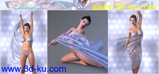 Z Gentle Euphoria Cloth and Poses for Genesis 3 and 8 Female模型的图片6