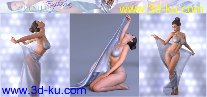 Z Gentle Euphoria Cloth and Poses for Genesis 3 and 8 Female模型的图片7