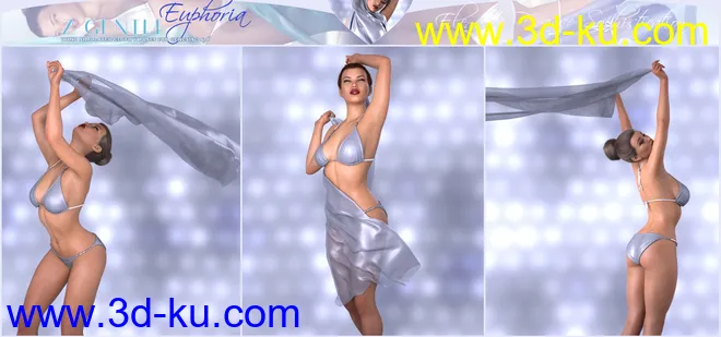 Z Gentle Euphoria Cloth and Poses for Genesis 3 and 8 Female模型的图片10