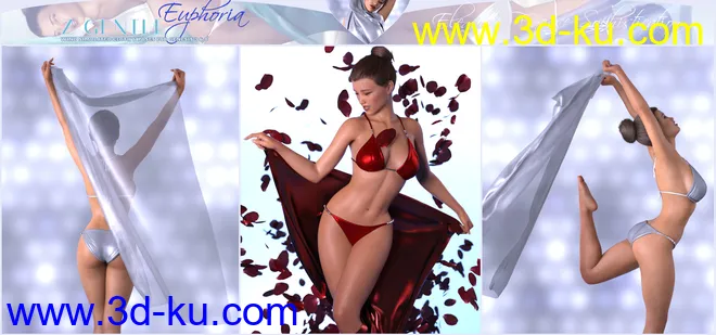 Z Gentle Euphoria Cloth and Poses for Genesis 3 and 8 Female模型的图片11