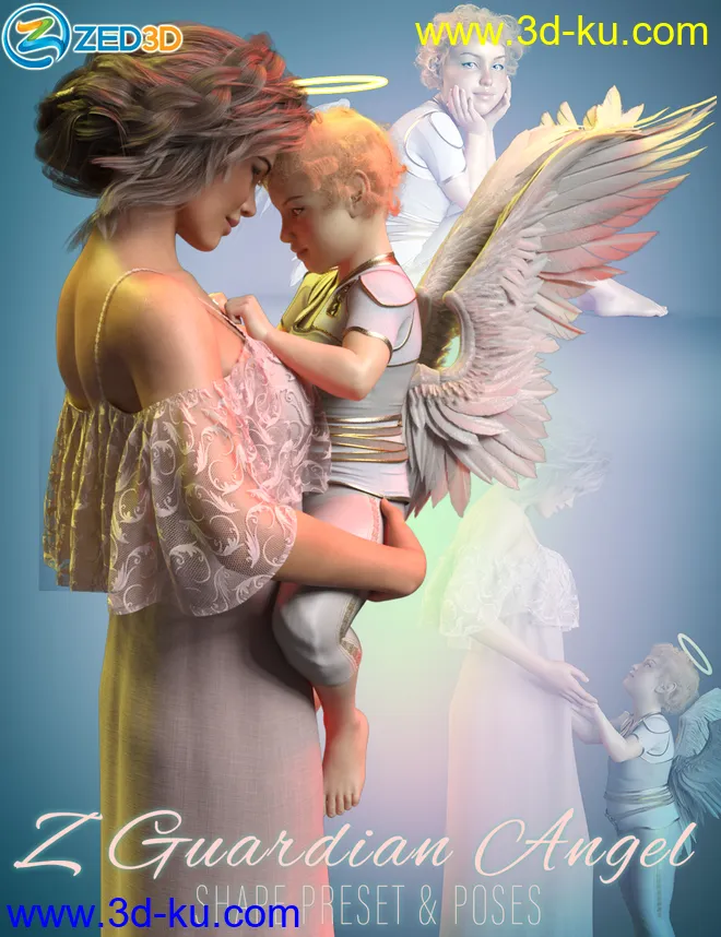 Z Guardian Angel Shape and Poses for Genesis 8 Female模型的图片1