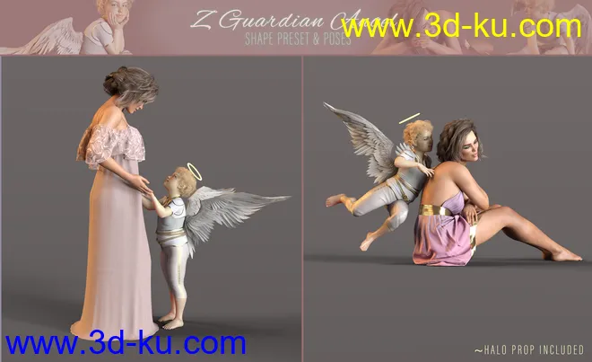 Z Guardian Angel Shape and Poses for Genesis 8 Female模型的图片3
