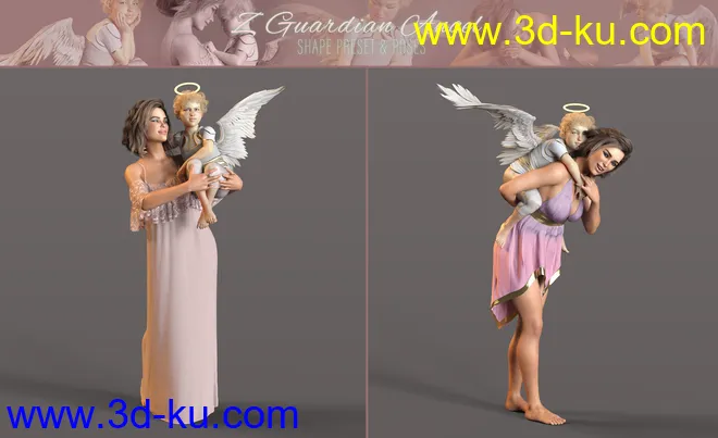 Z Guardian Angel Shape and Poses for Genesis 8 Female模型的图片6