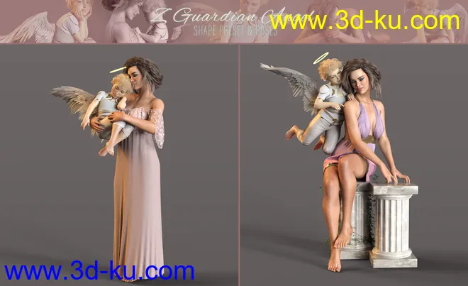 Z Guardian Angel Shape and Poses for Genesis 8 Female模型的图片7