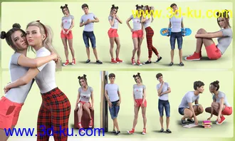 3D打印模型Z Late Teen Years Shape and Pose Mega Set的图片