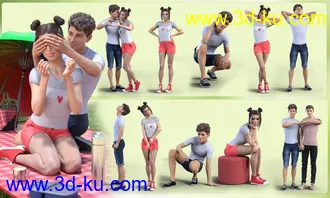 3D打印模型Z Late Teen Years Shape and Pose Mega Set的图片