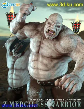 3D打印模型Z Merciless Warrior Poses and Expressions for Ogre HD的图片