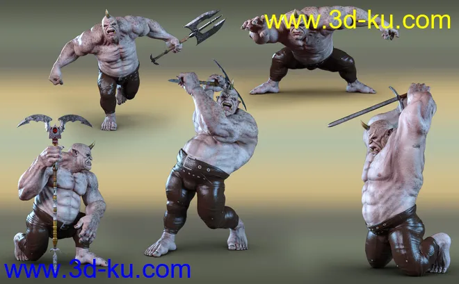 Z Merciless Warrior Poses and Expressions for Ogre HD模型的图片3