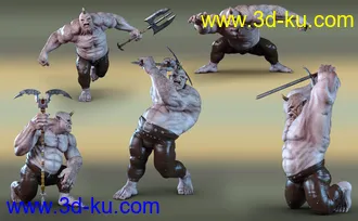 3D打印模型Z Merciless Warrior Poses and Expressions for Ogre HD的图片