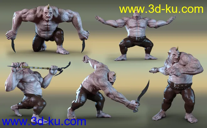 Z Merciless Warrior Poses and Expressions for Ogre HD模型的图片4