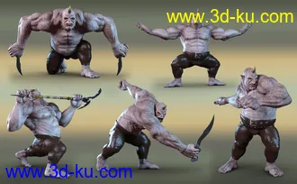 3D打印模型Z Merciless Warrior Poses and Expressions for Ogre HD的图片