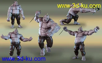 3D打印模型Z Merciless Warrior Poses and Expressions for Ogre HD的图片