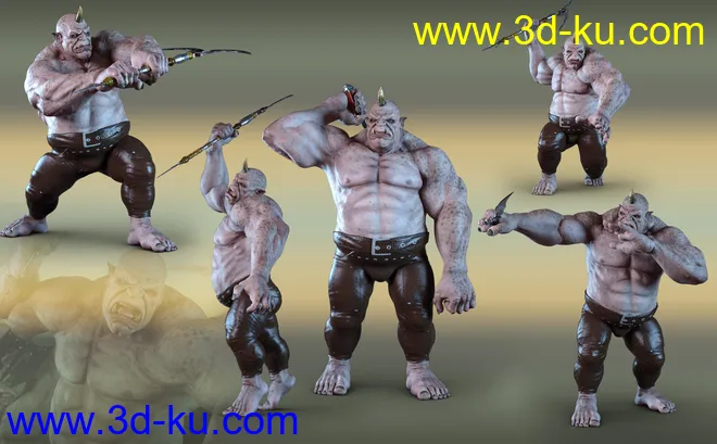 Z Merciless Warrior Poses and Expressions for Ogre HD模型的图片6