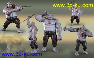 3D打印模型Z Merciless Warrior Poses and Expressions for Ogre HD的图片