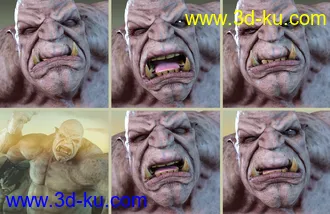 3D打印模型Z Merciless Warrior Poses and Expressions for Ogre HD的图片