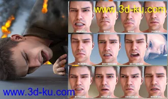 3D打印模型Z Mix and Match Hurt and Injured Expressions for Genesis 8的图片