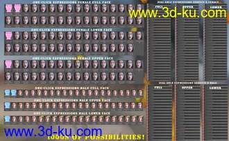 3D打印模型Z Mix and Match Hurt and Injured Expressions for Genesis 8的图片