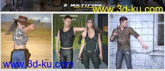 3D打印模型Z Multiform Revolver and Poses for Genesis 8的图片