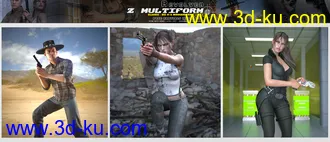 3D打印模型Z Multiform Revolver and Poses for Genesis 8的图片