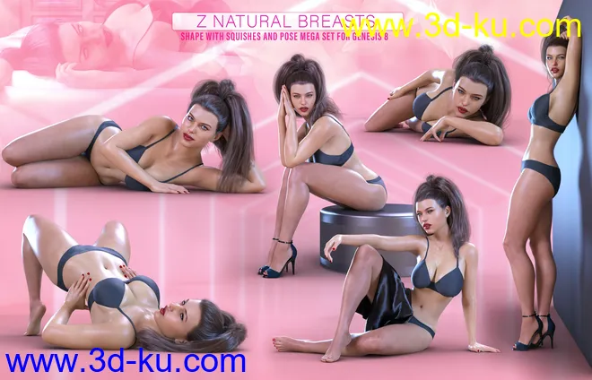 Z Natural Breasts - Shape and Pose Mega Set模型的图片7