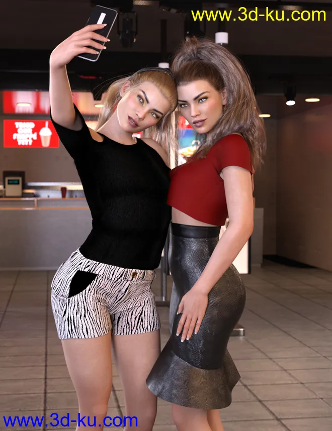 Z On the Phone Pose Mega Set模型的图片2